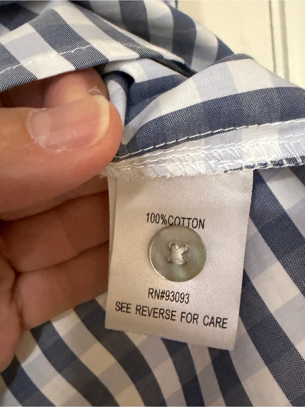 Tyler Boe Blue and White Gingham Tunic Blouse - Picture 7 of 11